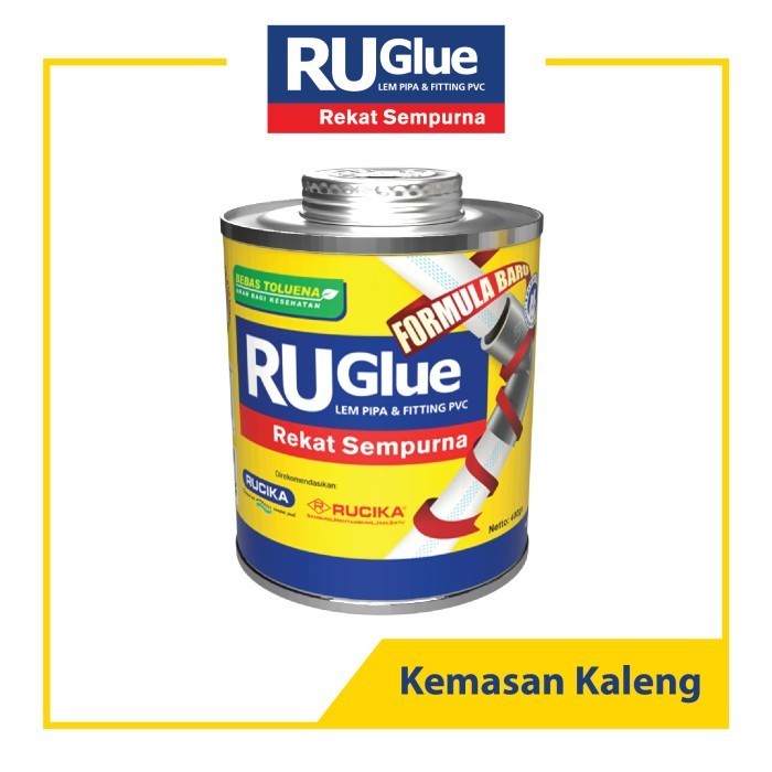 Lem Rucika Ruglue Kaleng 400 gram Lem Pipa PVC Fitting Lem Pipa PVC RuGlue TruGlue Ru Glue