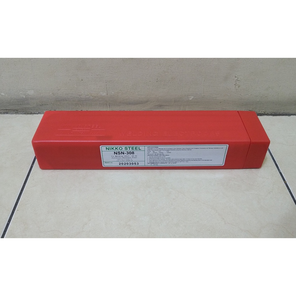 KAWAT LAS NIKKO STEEL NSN-308 3.2 x 350 mm 1 Kg LAS STAINLESS