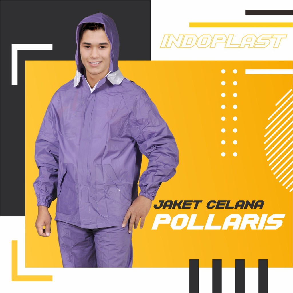 Jas Hujan POLARIS Indoplast POLLARIS Scotchlight Skotlet Dewasa Jaket Celana Mantel Polarris POLAR