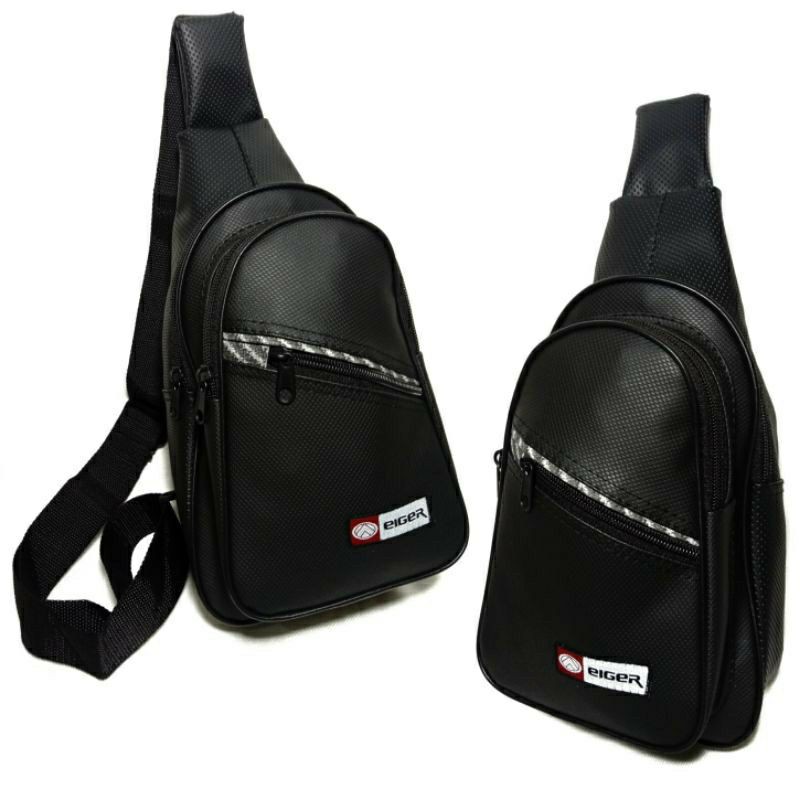 Tas Selempang Pria Kulit PU 07/ Tas Slingbag Cowok/ Tas Waistbag Laki-Laki ( Anti Air )