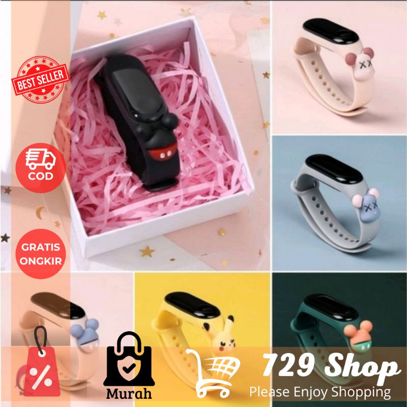 Jam LED digital karakter lucu cocok untuk anak - anak Import Best Seller