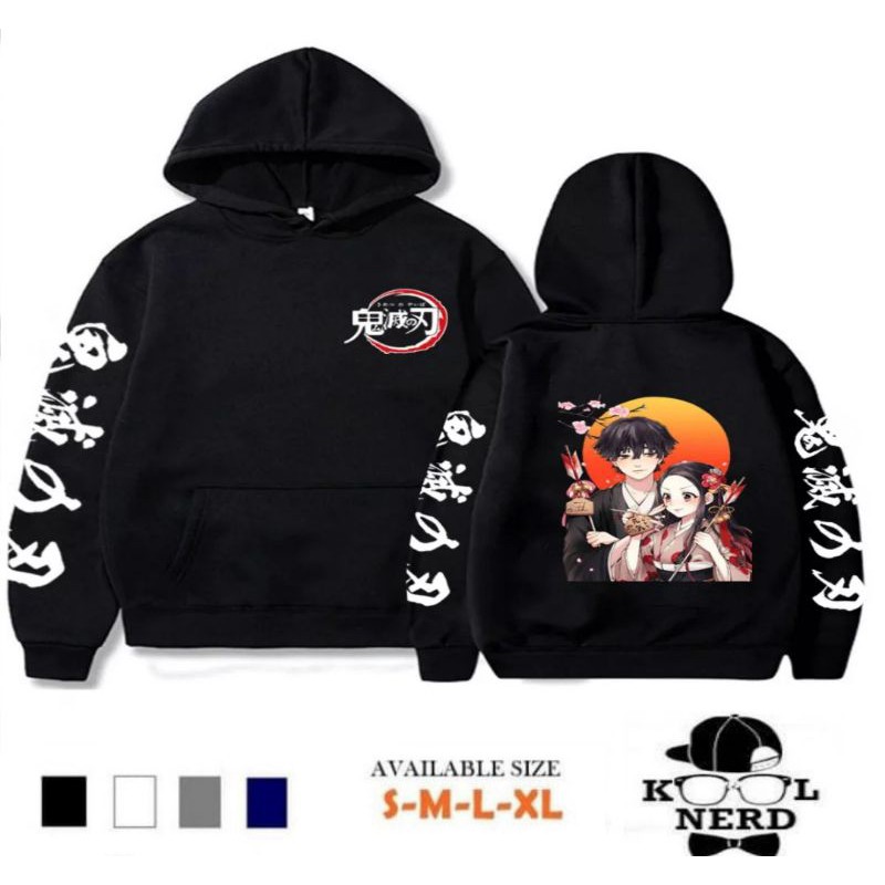 HOODIE FASHION UNISEX ANIME DEMON SLAYER PRIA WANITA HOODIE BAHAN FLEECE