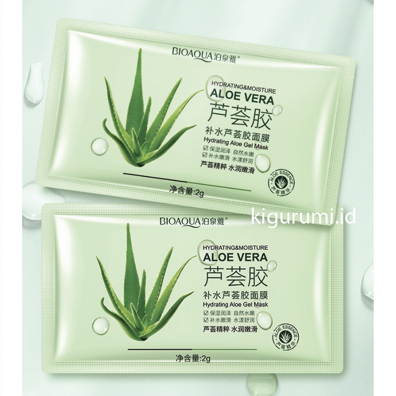 Aloe Vera Gel Masker Wajah Moisture Sleeping Sachet Mask BQ038