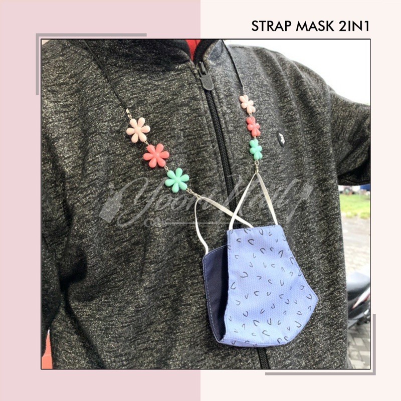 Strap mask 2in1 strap masker 2 in 1 konektor masker connector mask hijab tali masker 2 fungsi