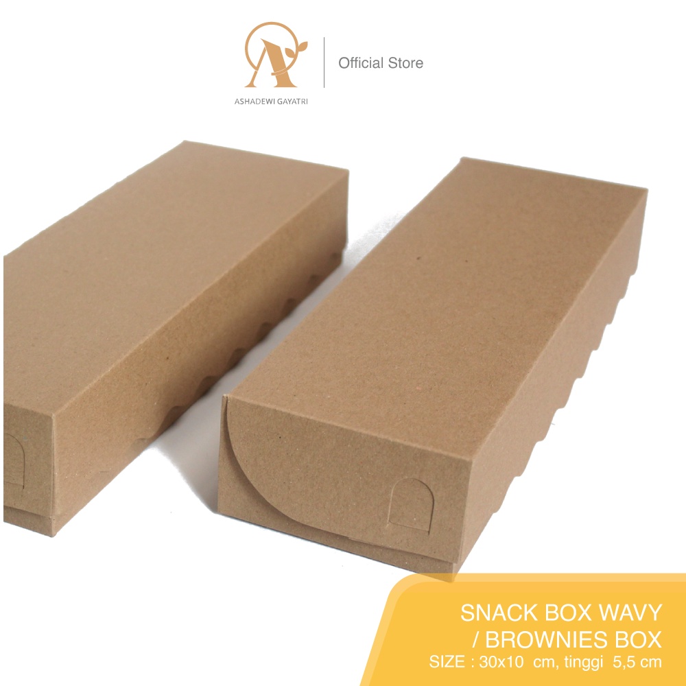 

Ashadewi Gayatri - Brownies Box / Paperbox / Rice Box / Bakery Box : 30X10X5,5 cm - Brown Kraft