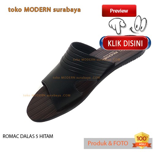 ROMAC DALAS 5 HITAM sandal pria sandal casual slide flat flip flop