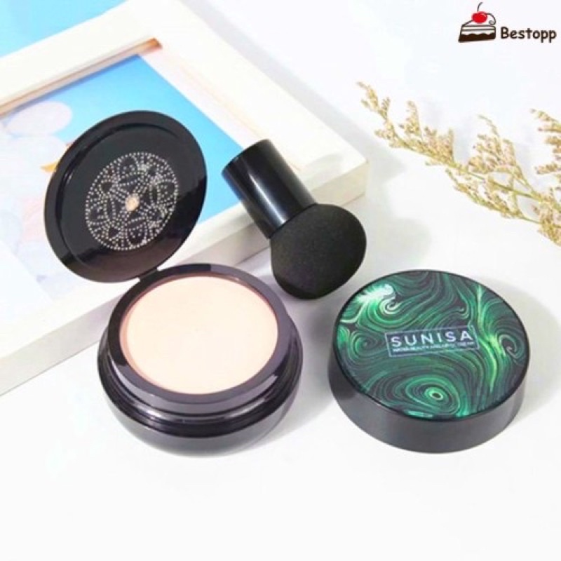 BIOAQUA x SUNISA Bedak Cushion Waterproof 20g Menutupi pori-pori Full Coverage BB Cushion Original 100% BPOM Masker wajah