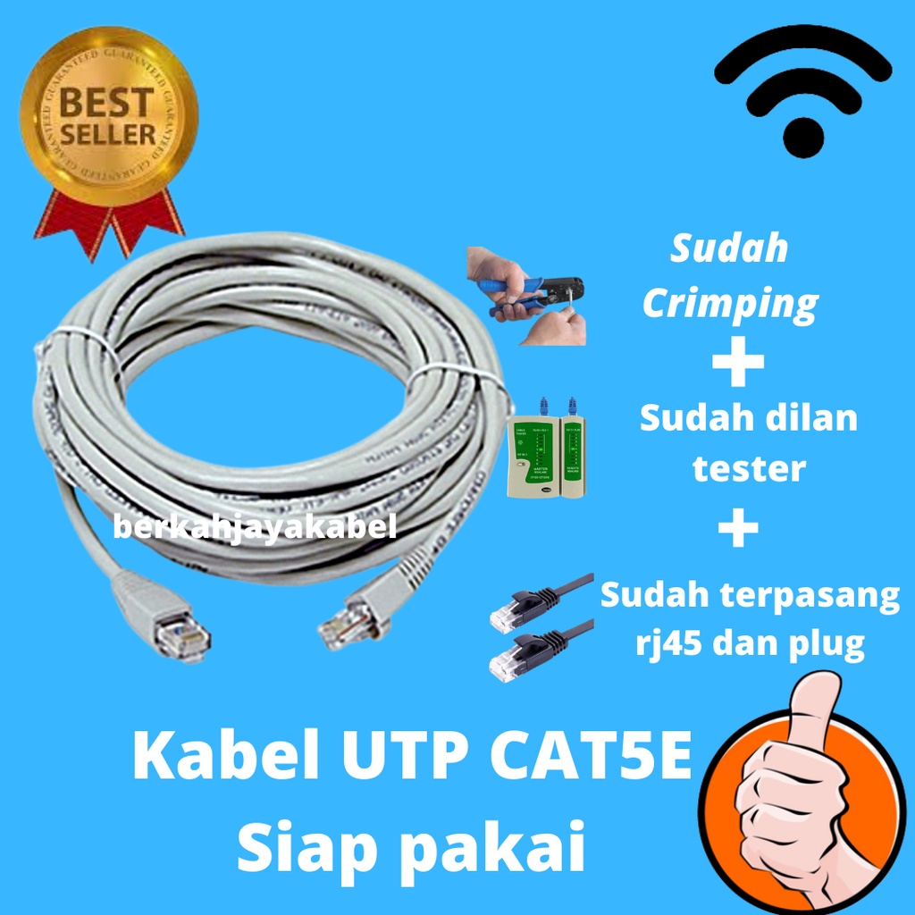 KABEL LAN INTERNET UTP CAT5E 75 METER SIAP PAKAI