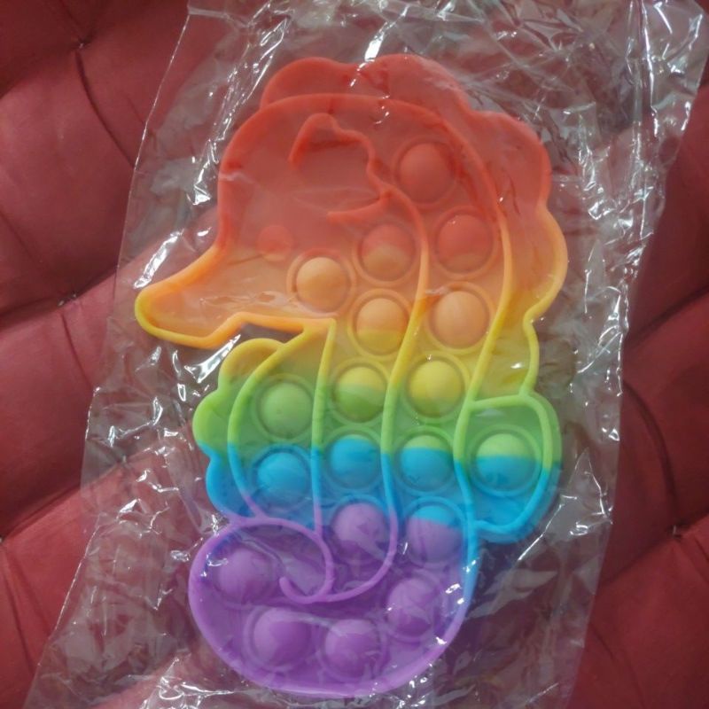 《READY STOCK 50+ JENIS》 Mainan Anak Pop it Fidget Unicorn Rainbow Versi 1-Kuda Laut