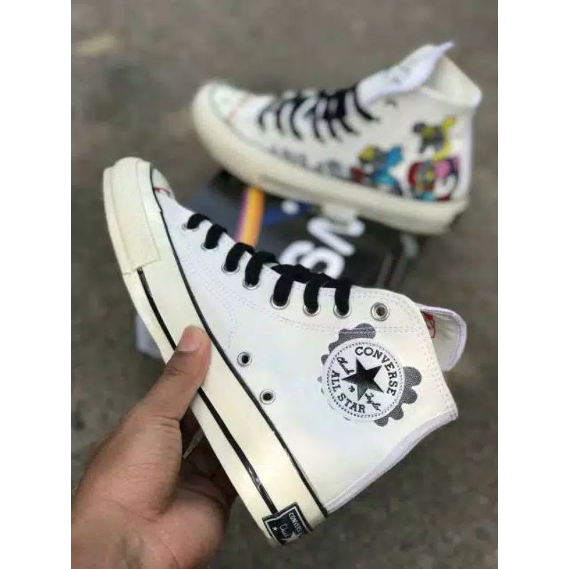 SEPATU SNEAKERS CONV3RSE 70s HIGH X KAWS COMPANION WHITE IMPORT QUALITY BNIB IMPORT VIETNAM