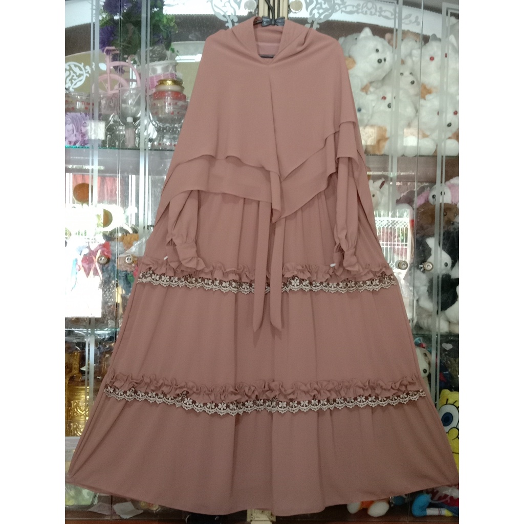 gamia syar.i  anak usia 11/12 th /variasi kriwi/gamis babydoll anak