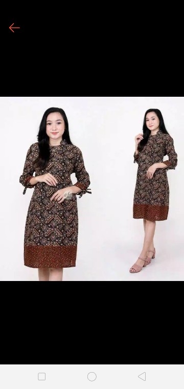Asifa Batik Hrb026 Kenongo Kemeja Tosca Pendek Pekalongan Padi M L Xl Sogan Tulis Halus Kemeja Batik