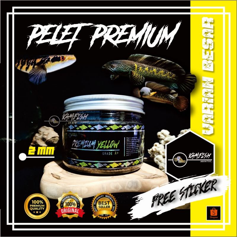 PELET PREMIUM CHANNA YELLOW SENTARUM/PELET IKAN CHANNA VARIAN YELLOW 250g