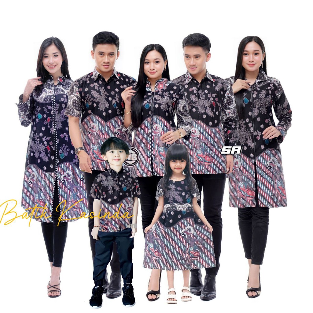 BATIK COUPLE KELUARGA Sania ruffle ori ndoro Jawi dnt motif wayang