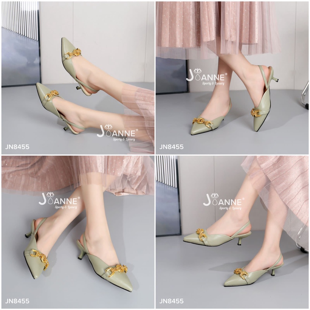 JOANNE Sepatu Slingback Heels Shoes #JN8455 ORIGINAL