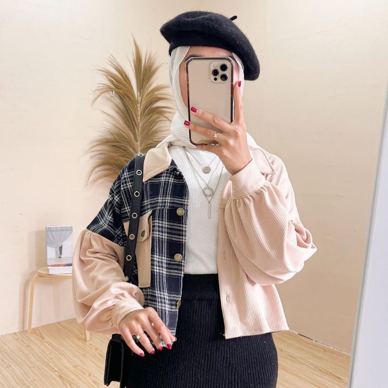 TULUS PARKA SHIRT by calamaryshop Flanel Import Blouse Kemeja kotak Korean Style Uniclo Jaket Outer 