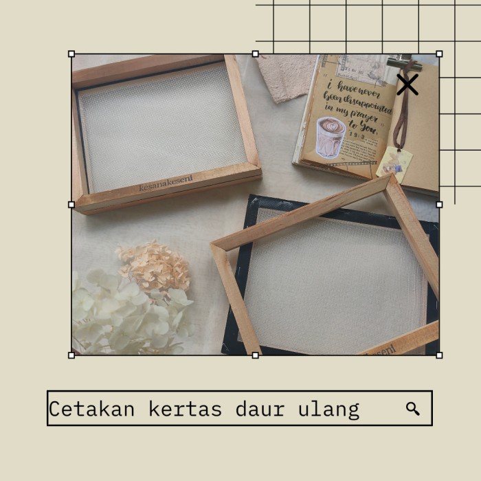 

(DISKON TERMURAH) cetakan kertas daur ulang handmade paper making - kit lengkap