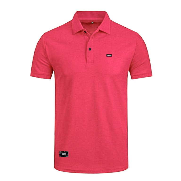 Polo shirt Pink Polos / merah muda Pria Wanita casual Kaos Kerah Slimfit Murah