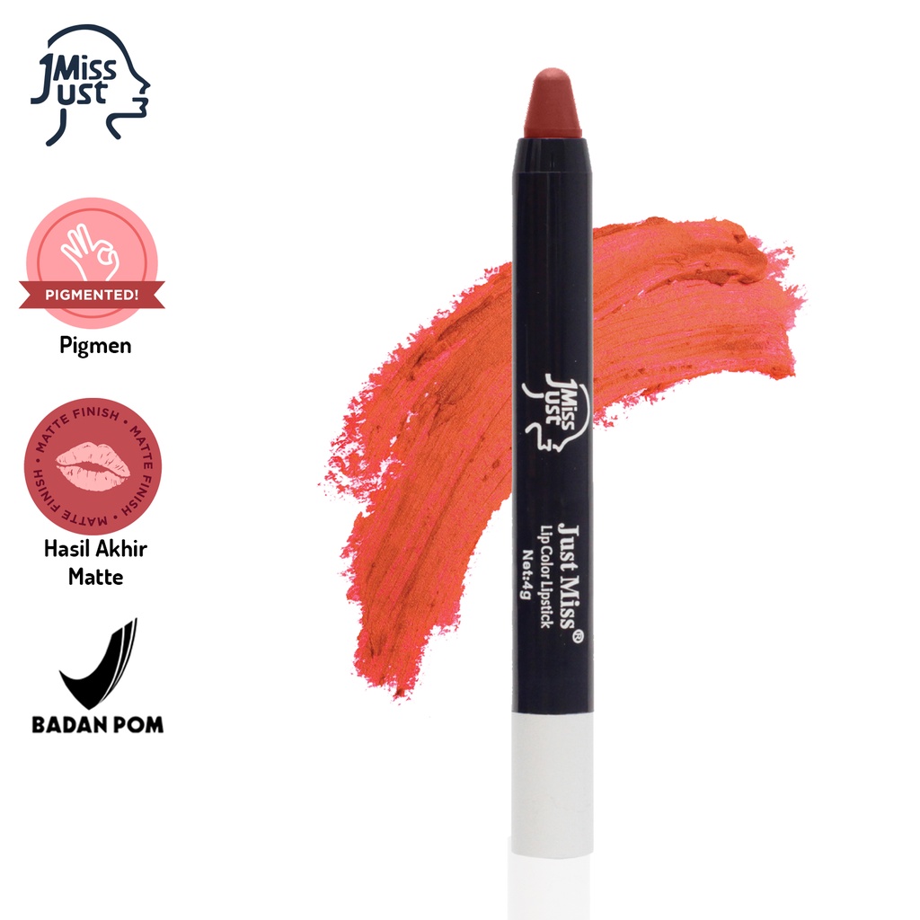 Just Miss Lipstik Matte Netto 2.5G Lipstik Pigmented Perona Bibir Lip Color Colour BPOM JUS-E02-J-13