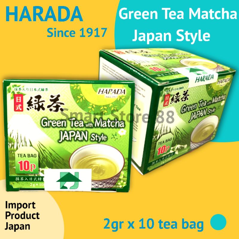 

HARADA GREEN TEA WITH MATCHA ISI 10 JAPAN STYLE TEH HIJAU TRADISIONAL JEPANG