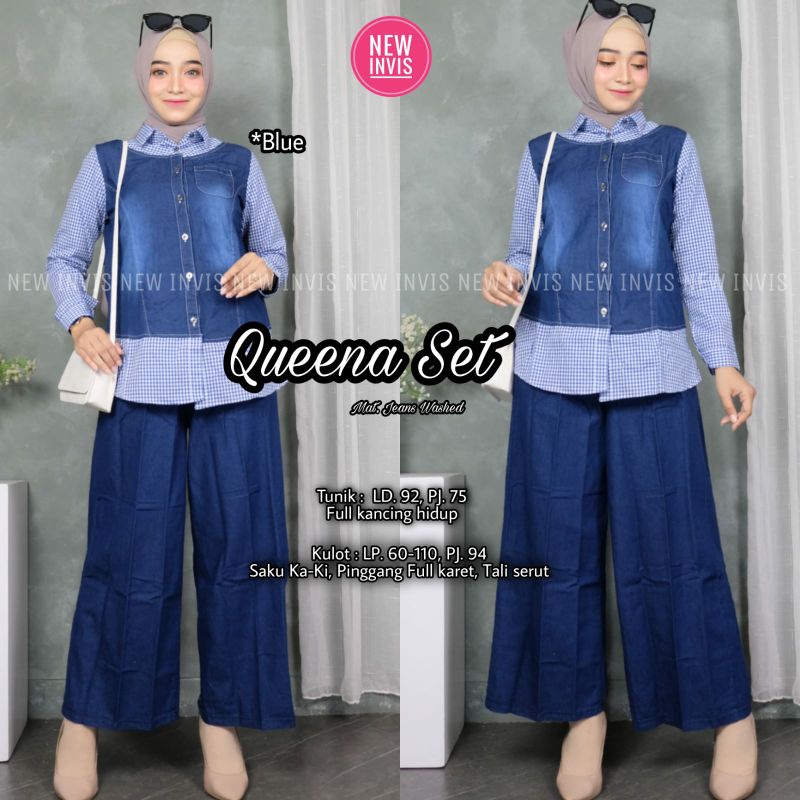 queena set//stelan jeans//one set//high quality