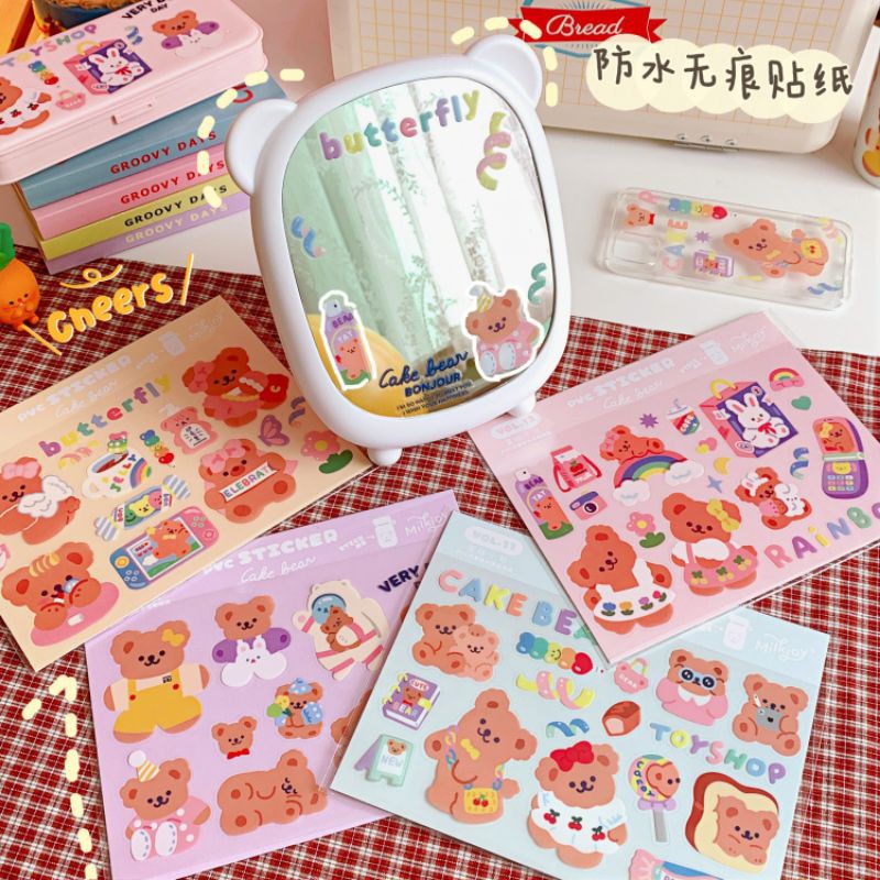 

Ins Stiker Motif Beruang Lucu Gaya Korea/ sticker bentoy milkyjoy bear