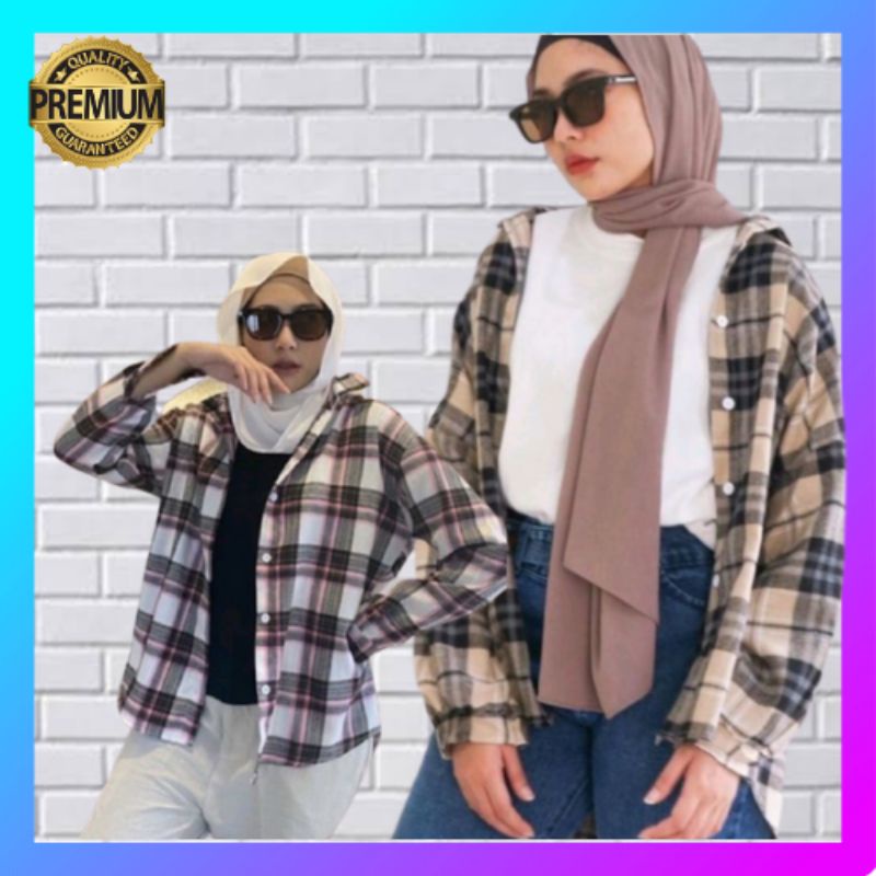 KIMBERLY FLANEL SHIRT | KEMEJA OVERSIZE FLANEL WANITA