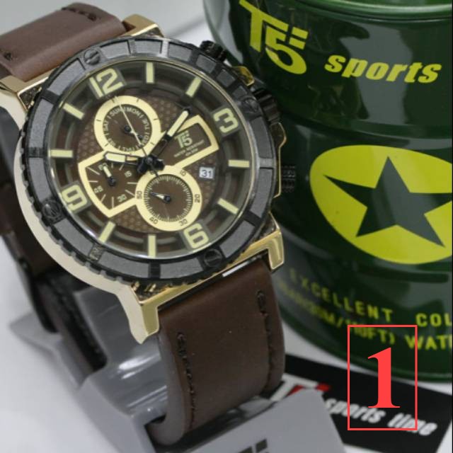 Jam Tangan Pria T5 H3452 T5 H 3452 original leather bergaransi free box