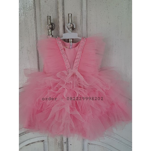 amelia_rahmaa dress zefinda rok tutu dress tile gaun anak pesta ulang tahun