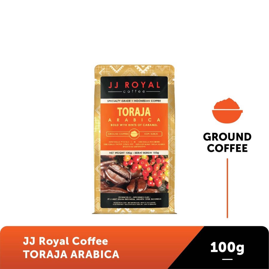 

JJ ROYAL Toraja Arabica Coffee 100g - Kopi Arabika Sulawesi 100 Gr