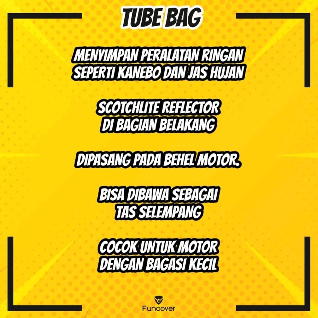 Tabung Motor Tas Jas Hujan Jok Bracket/Behel untuk Motor Tube-bag by FUNCOVER