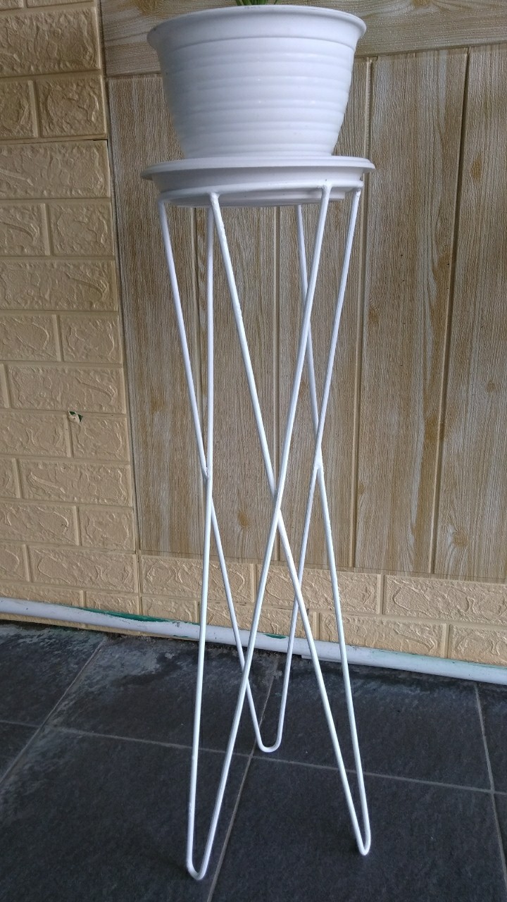 Standing Pot Besi 70cm Diameter 18cm / Rak Bunga Besi / Standing Planter