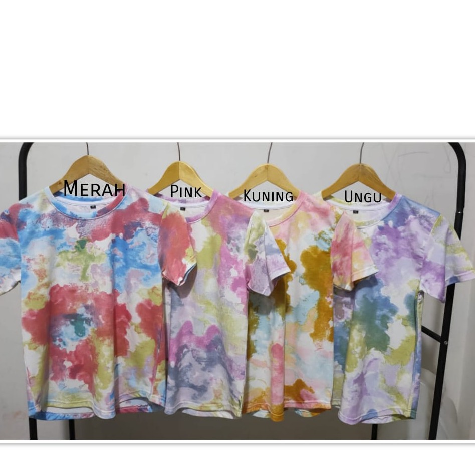 T shirt kaos tie dye dewasa wanita - kaos wanita tie dye printing oversize