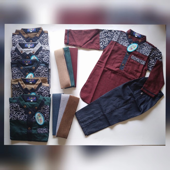 NEW Baju Koko Anak/Set Koko Anak/Koko Anak Vizar/Baju Koko Anak Uk 1-12Thn