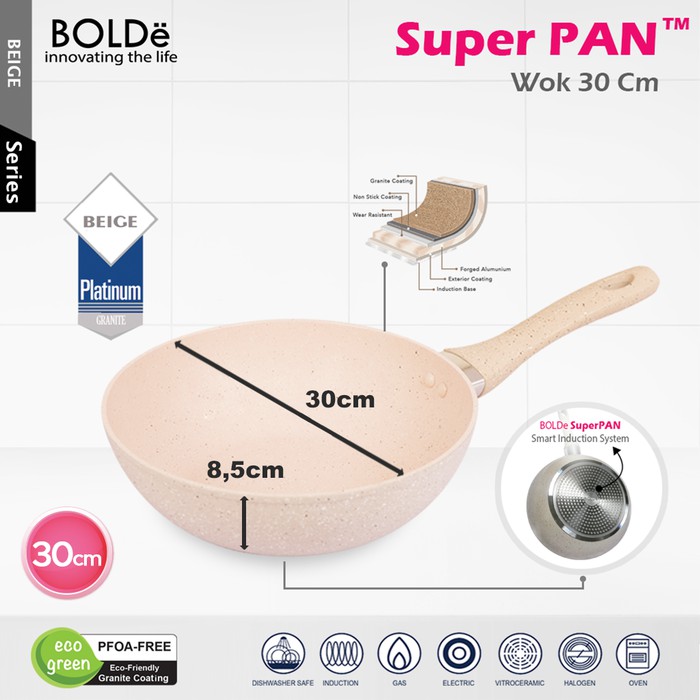 BOLDe Super Pan WOK 30cm BEIGE / BOLDe 30cm WOK