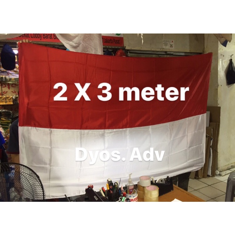 Bendera merah putih 2x3 meter (satin)