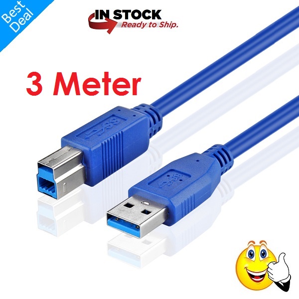 KABEL USB PRINTER VERSI 3.0 3M - AM BM USB 3.0 PRINTER 3 Meter