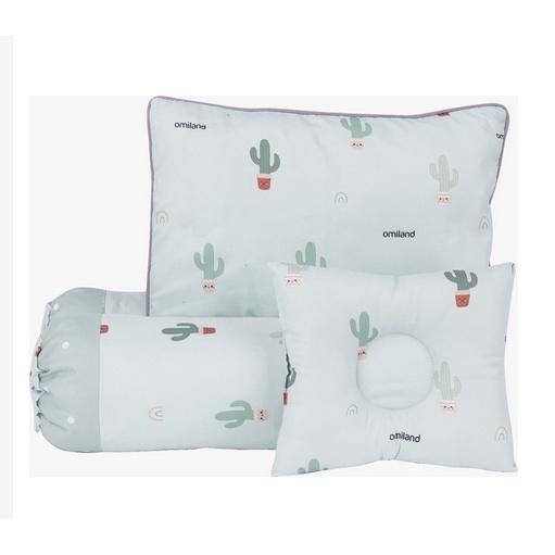 Omiland Bantal Guling Bayi Set Peang Zebra  / Cactus Series OB3721 / OB3722