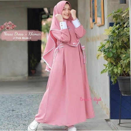 GAMIS SYAR'I WANITA GAMIS MUSLIMAH LEBARAN OOTD BAJU LEBARAN