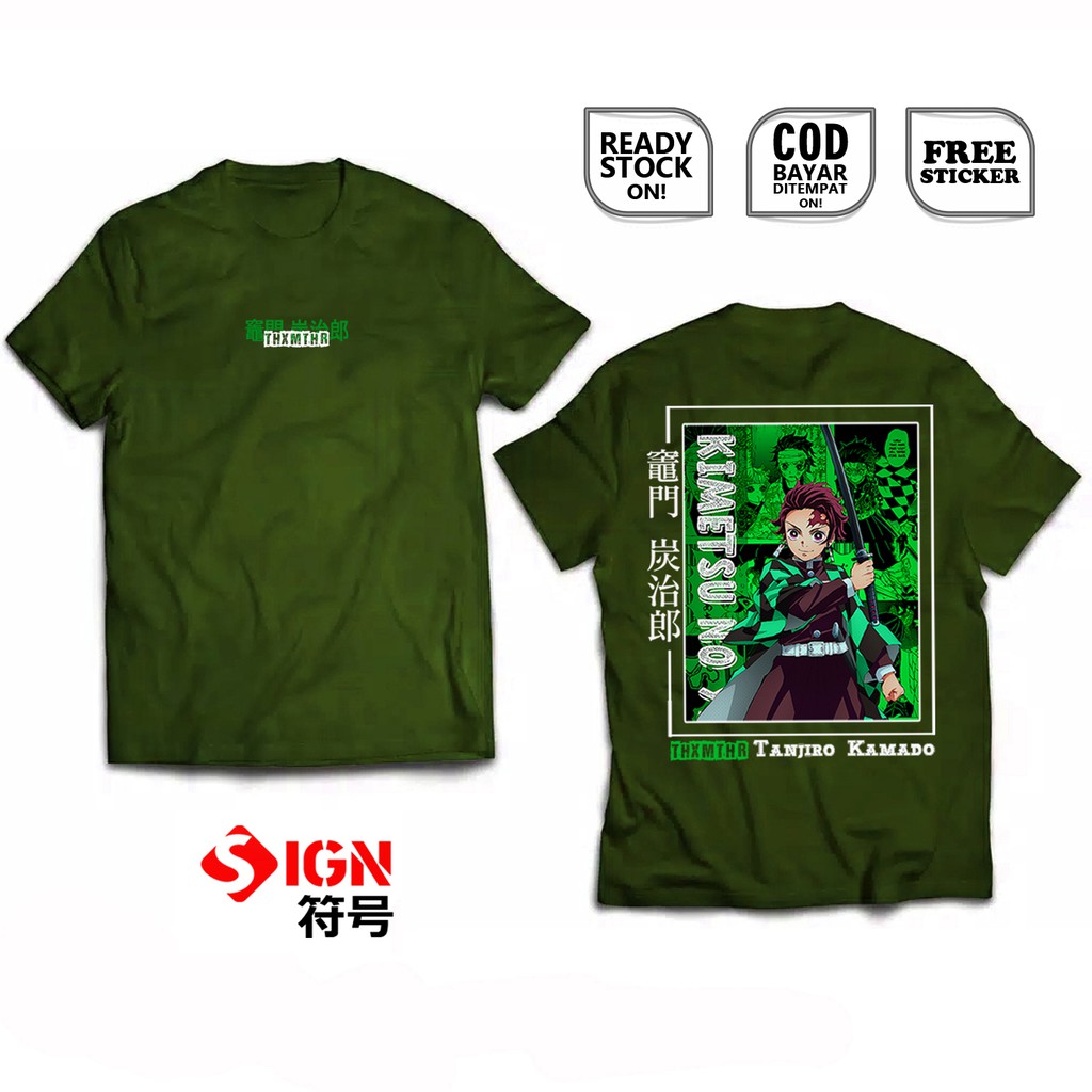 KAOS TANJIRO KAMADO KIMETSU NO YAIBA KYODAI NO KIZUNA ANIME MANGA  BAJU JEPANG NEZUKO KAMADO ZENITSU