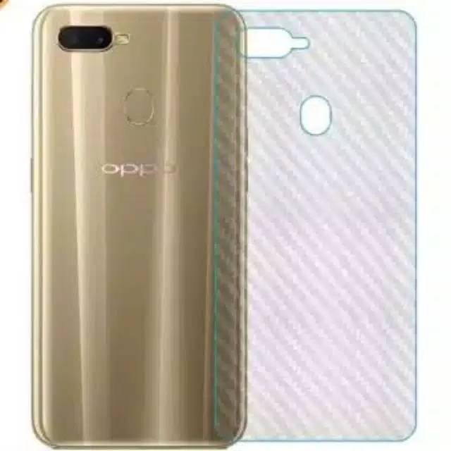 (2in1)Tempered glass full+skin carbon oppo A3S/A1K/A5s/A7/F9/A5/A9/A12/A15/A15s/A16/A31/A52/A53/A54/A72/A92(2020)