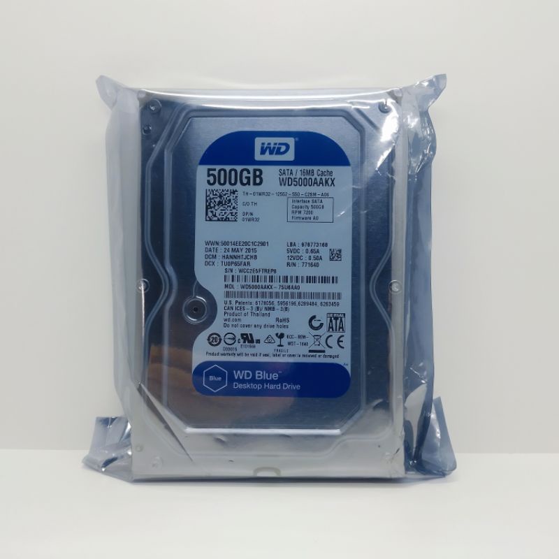 HARDISK 500GB WD BLUE Sata 3,5 ORI New -Speed RPM 7200/5900 Promo Harga Grosir