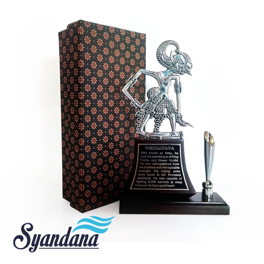

Tempat Ballpoint - Penholder Wayang - Wayang Werkudara Logam