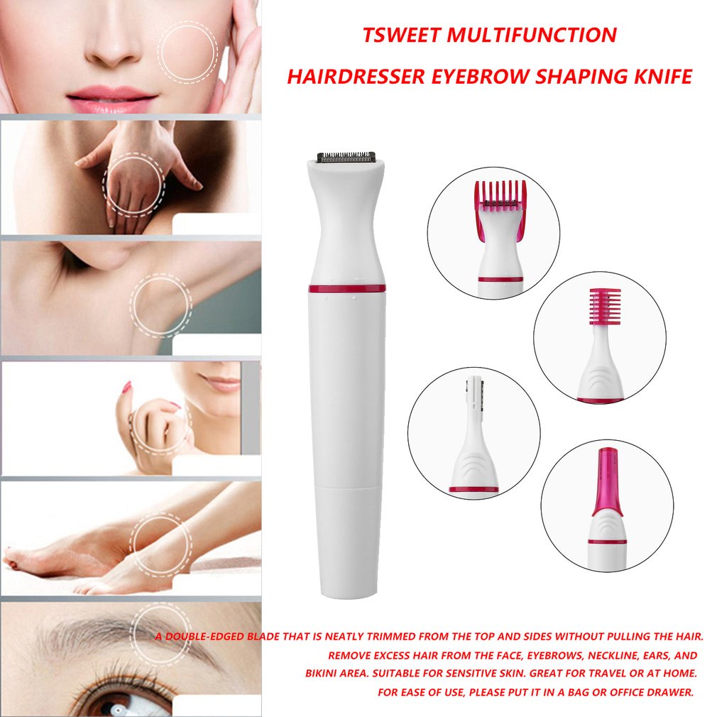 Biutte.co 5in1 Cukur Bulu Wanita Lengkap Alis, Ketiak, Kemaluan, Kaki, Bulu Halus Semua bisa 5 in 1 Practical Women Hair Removal Electric Shaping Female Shaving Machine Mini Shaver Trimmer Razor For Underarm Facial Tool