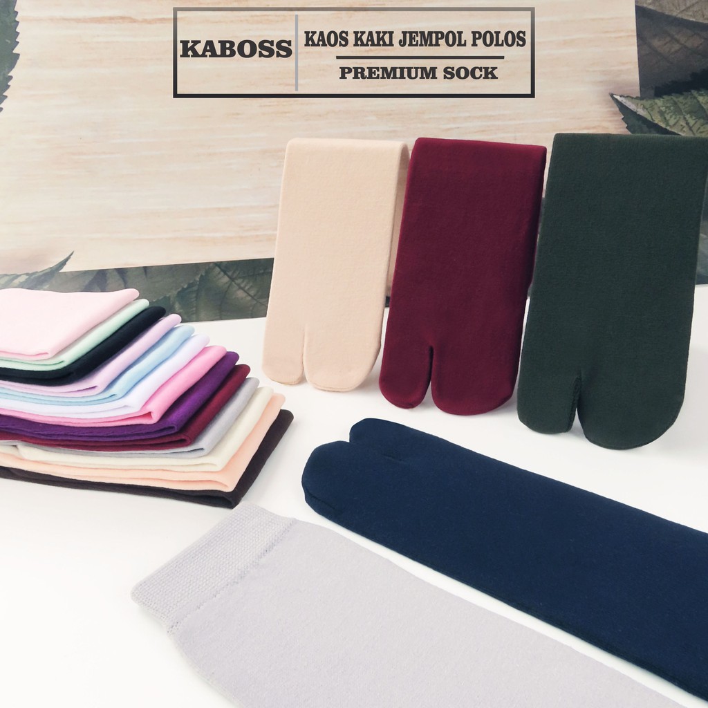 Kaboss Kaos kaki Jempol Polos Basic Nylon Premium