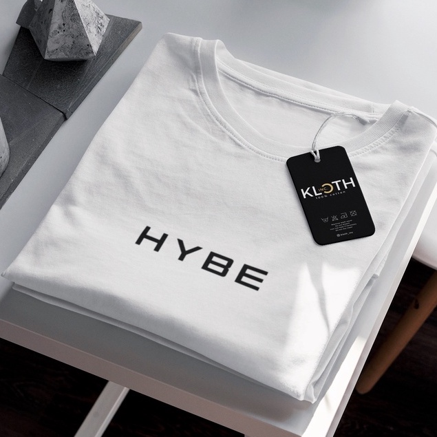 Kaos BTS HYBE Logo Jung Kook BIG HIT Cotton 24s Premium Bisa Upgrade Lengan Panjang