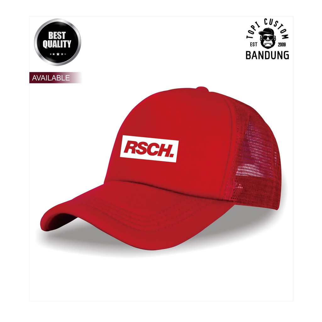 Topi Trucker RSCH Pria Wanita Topi Jaring Jala RSCH Trucker Cap Bisa Tulis Nama Bisa COD Gratis Masker Original High Premium Qualit