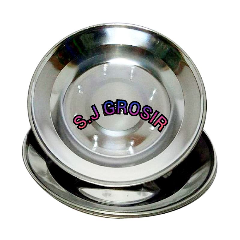 Piring Makan Stainless 24cm
