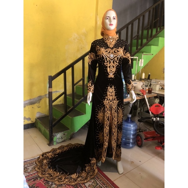 kebaya pengantin full bludru || kebaya pengantin modern || kebaya pengantin bludru || kebaya pengant