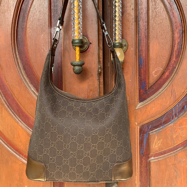 Gucci canvas hobo bag authentic